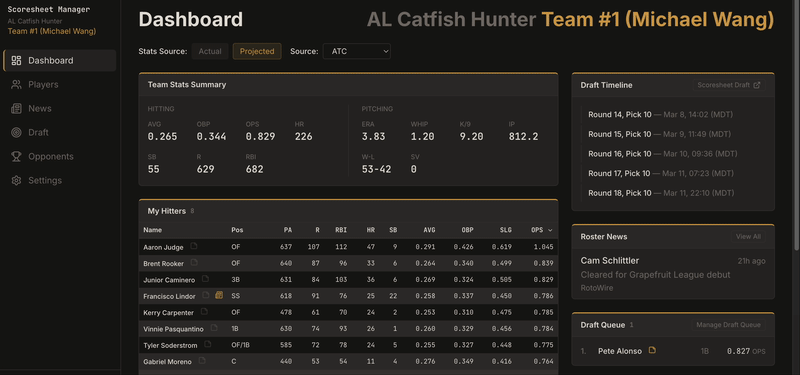 Scoresheet Manager demo